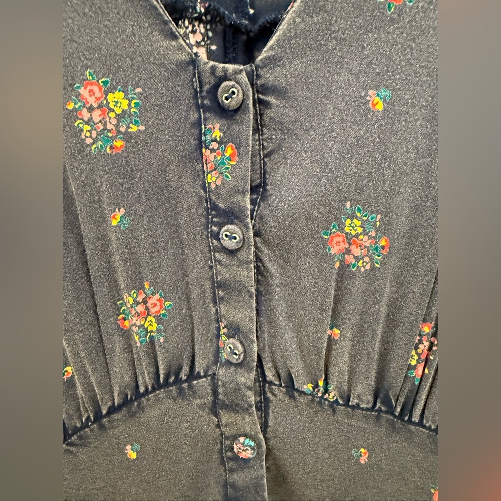 ASOS Charcoal Floral Mini Dress - Picture 7 of 8